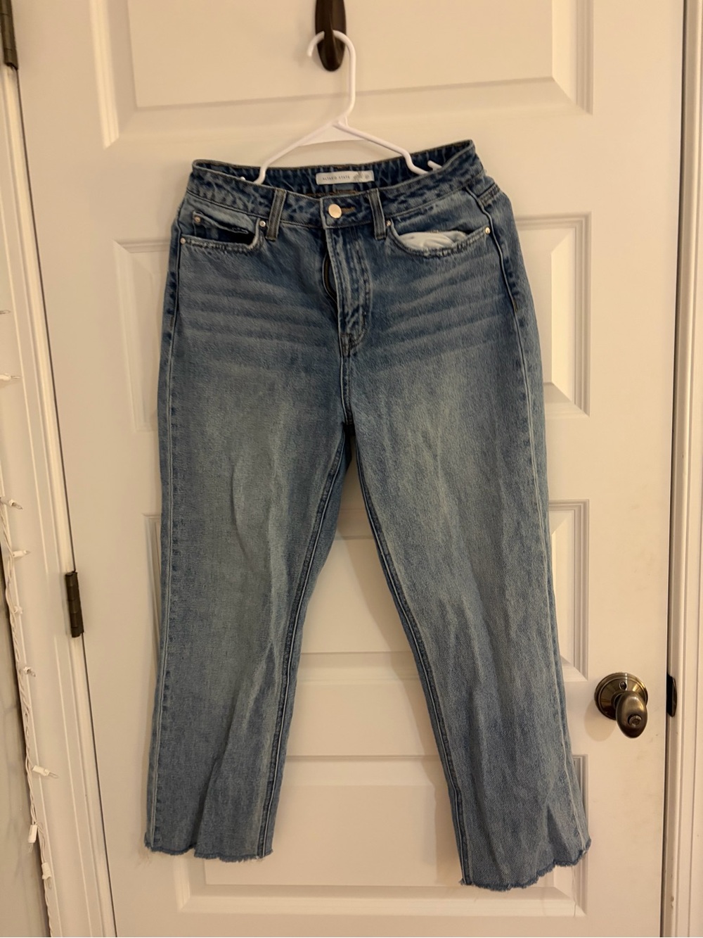 Altar'd State Light Blue Cropped Straight Jeans